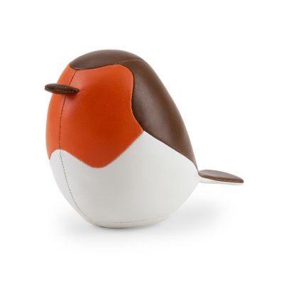 Bird Robin paperweight brown-orange Züny